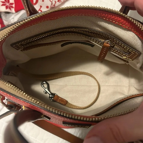 Dooney & Bourke Coral Pebble Grain Domed Satchel Purse Crossbody NWOT - Picture 8 of 15